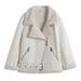 Aria Basics Cross-border Long-term Large Stock Of European American Clothing: Women's Mid-length Fur-lined Leather Jacket With A_ecoleips.com