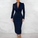 2026 New Spring Women's Clothing European And American Cross-Border Daily Commuting Single-Breasted Blazer Dress_ecoleips.com