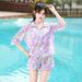 Women's Three-piece Swimsuit, Plus-size, 100kg Conceals Body Fat, Slimming, Conservative, Extra-large, Suitable For_ecoleips.com