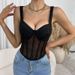 Lace Camisole Push Up Fishbone Bra See Through Mesh Wrap Corset Underwire Waist For Women Hot Girl_ecoleips.com