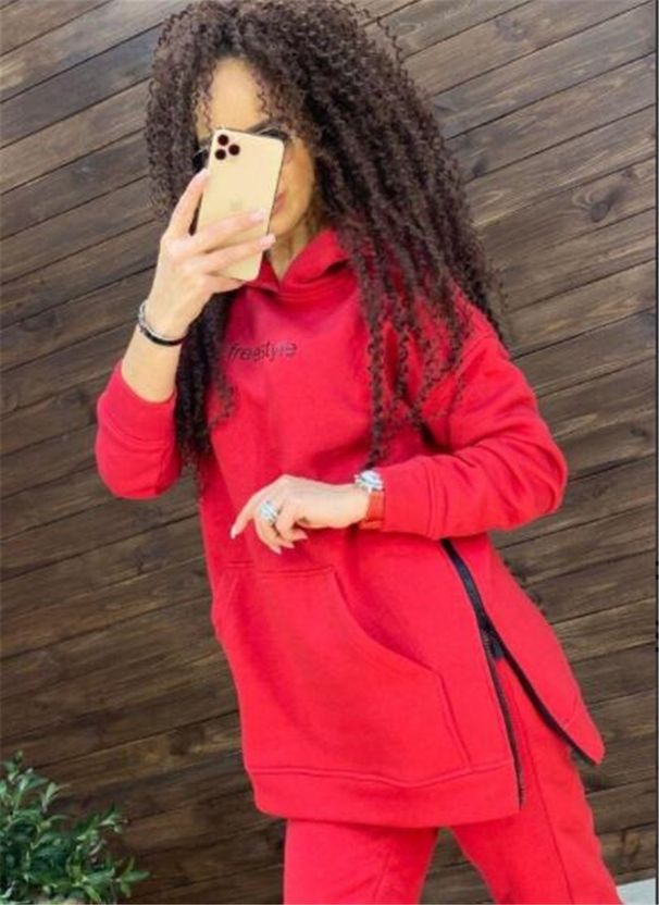 Women's New Fashion Long Sleeve Sports And Leisure Hooded Suit Two-piece.1_ecoleips.com