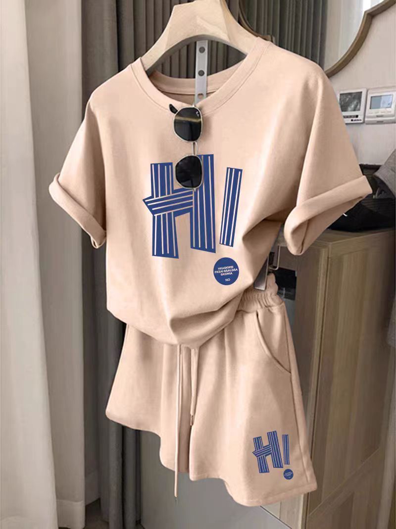 Women's Clothing Short Sleeved Shorts Two Piece Suit For Women Summer New Style Student Loose Foreign Style Age Reducing Fashion Casual Suit_ecoleips.com