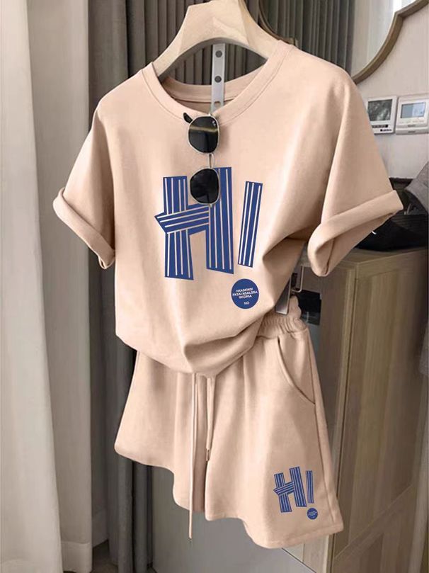 Women's Clothing Short Sleeved Shorts Two Piece Suit For Women Summer New Style Student Loose Foreign Style Age Reducing Fashion Casual Suit_ecoleips.com