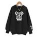 Women's Crew Neck Hoodie Fleece Lined Thickened Top European Style Loose Fit Petite Size Spring Autumn Winter New Hot Selling_ecoleips.com