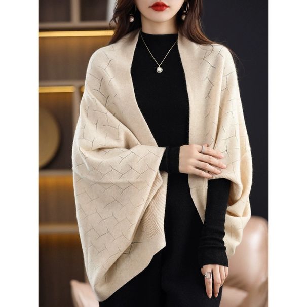 Women's Versatile Knit Shawl Scarf Wrap - Oversized Open Front Cardigan Cape In Solid Colors For Fall & Winter_ecoleips.com