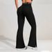 Women's Clothing High Waist Flared Pants Hip Lifting Slimming Abdomen Tightening Wide Leg Pants Elastic Quick Drying Peach Slim Training Yoga Pants_ecoleips.com