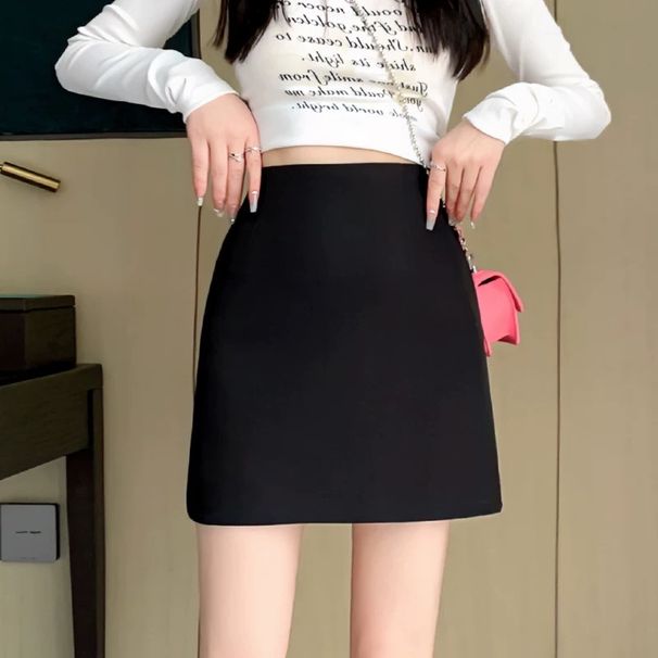 Women's Suit Skirt, New Spring/Summer Style, Short Bodycon Skirt, High Waist, Slimming A Line Mini Skirt, Commuting Style, Sexy Mini Skirt_ecoleips.com