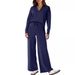 Women's Clothing New Fashion Women's Two Piece Casual Long Sleeved Trousers Sportswear Wide Leg Pants Suit_ecoleips.com