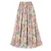 Women's Long Sleeve One-Shoulder Hollow-Out Swimsuit - Floral Print Beach Vacation One-Piece_ecoleips.com