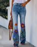 Suitable For All Seasons 2025 New Plus Size Women's Casual Floral Thin Long Pants_ecoleips.com