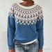 Women's Oversized Knit Sweater - Soft Round Neck Pullover For Autumn & Winter (S-5XL, 12 Colors, Acrylic Blend)_ecoleips.com