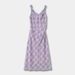 SW Pink And Purple Plaid V-neck With Twited Houlder Trap For Women, 2026 Ummer New Tyle, Pleated Wait Deign_ecoleips.com