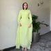Muslim Dress Women Elegant Double-Layer Muslim Dress With Waist Cinching – Modest & Stylish Dubai-Inspired Abaya_ecoleips.com