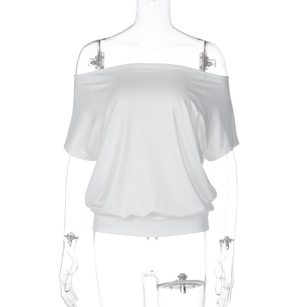 Design Sense Loose Casual Lazy Style Top 2026 Summer Fashion Sexy Halter Lace Waist T-shirt Women_ecoleips.com
