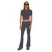 Audday 2025 Autumn And Winter New Solid Color Short Sleeve Women's Fashion Long Pants Two-Piece Set_ecoleips.com