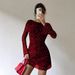 Women's Sexy Backless Leopard Print Dress Long Sleeved European American Style Hot Selling Autumn Winter Real Photos In Stock_ecoleips.com