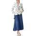 European And American Cross-border Women's Clothing 2026 Spring New Fashion Printed Loose-fitting Blazer With Tie Waist_ecoleips.com