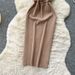 Elegant Sleeveless Knitted Sexy Dress For Women High Waisted Slimming Korean Style Perfect For Summer Commuting_ecoleips.com