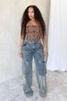2024 Cross-Border Jeans Autumn Winter New Star Tassel Frayed Loose Straight Casual Long Pants For Women_ecoleips.com