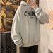 American Retro Hooded 250g Sweatshirt For Women, Winter Fleece-lined, Thickened, Korean Style, Plus Size,_ecoleips.com