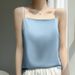 2025 Spring Summer Silk Satin Women New Short Slim Off-Shoulder Sleeveless Elegant Inner Wear Top Camisole_ecoleips.com
