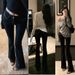 Low Waisted Slim Fit Denim Jeans Supermodel Long Legged Black Tight Fitting And Slimming Slightly Flared Pants Visible Stitching New Spring Style_ecoleips.com