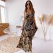 Cross-border European And American Fashion Foreign Trade Women's Clothing 2025 Summer New Backless Floral Print Tie-dye_ecoleips.com