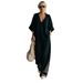 Women's Casual Loose V Neck Top And Wide Leg Pants Set - Comfortable Regular Fit Summer Outfit_ecoleips.com