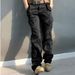 Women's Clothing Multi Pocket Large Size Black Casual Pants Khaki Overalls Loose Straight Trousers_ecoleips.com