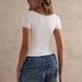 Voya Women's New Summer Women's Top White Gentle Square Collar Lace Patchwork Short Sleeved Versatile Slim Fit T-shirt_ecoleips.com