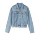 Women’s Clothing New Heavy Duty Diamond Rivet Denim Jacket Women's Long Sleeved Korean Style Loose Slim Fashion Jacket_ecoleips.com