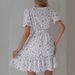 In Stock European And American Cross-Border Autumn New Women's Floral Round Neck Belt French Romantic Sexy Slim Dress_ecoleips.com