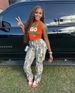 Women's Clothing Autumn New Style Stitching High Waist Camouflage Pocket Street Fashion Pants_ecoleips.com