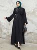 Verve 2210#Long Robe Women's Muslim Turkey Dubai Heavy Beaded Rhinestone Long Dress Abaya_ecoleips.com