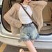 Lightweight Summer And Spring New Korean Style Loose Fashion Lazy-Look Blazer With Openwork Sun Protection Knit Cardigan For Women_ecoleips.com