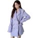2025 Winter New Style Double-Breasted Mid-Length Tweed Coat With Suit Collar In Purple_ecoleips.com
