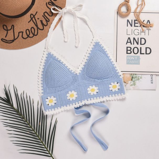 Bohemian Crochet Bralette – Sexy V-Neck Lace Bandeau Top For Beach & Festival_ecoleips.com
