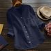 2023 Summer New Fashionable Shirt For Plus-Size Women, Casual Loose Slimming Cotton-Linen Blouse Jacket_ecoleips.com