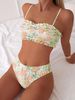 Women's Clothing Trendy Printed Halter Neck Suspenders Sexy Bikini Split System Strap Hot Spring_ecoleips.com