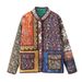 Women's Casual Printed Cotton Jacket – Vintage-Inspired Loose Fit Winter Coat With Stylish Pockets, Comfortable & Warm For Fall & Winter_ecoleips.com