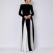 New Color Contrast Long Sleeved Women's Dress INS Casual Loose Party Dress_ecoleips.com