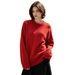 Women's Knitted Sweater Long Sleeve Thickened round Neck Casual Pullover Solid Color plus Size Loose Fit Autumn Winter European American Style_ecoleips.com