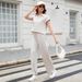 Women's Clothing New Summer Clothing Women's Suits Vest Tops Casual Trousers Wide Leg Pants_ecoleips.com