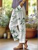 Women's Clothing Large Size Women's 3d Digital Printing Simple Curled Casual Pants Printable_ecoleips.com