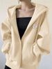 High-End Brand Jimo Cotton Hooded Sweatshirt For Women, Autumn Winter Cardigan, Zipper Baseball Jacket, Fleece-Lined And_ecoleips.com