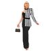 Women's Clothing Sexy Printed One Shoulder Sleeve Elastic Waist Wide Leg Jumpsuit Two Piece Set_ecoleips.com