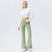 Naked Yoga Flared Pants Women's Cross High Waist Hip Lift Wide Leg Pants Breathable Fitness Sports Trousers 42309_ecoleips.com