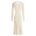 Women's Clothing New Hollow Wood Ear Edge Twist Thread Long Sleeve Knitted Skirt French Slim Dress_ecoleips.com
