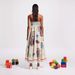 Women's Clothing Sexy Graffiti Cotton And Linen Print Positioning Sling Big Swing Dress_ecoleips.com