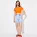 Women's Clothing Loose Slim Printed Jeans Shorts_ecoleips.com
